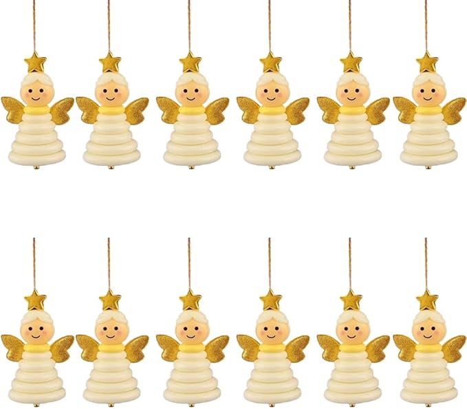 DIY Christmas Button Ornament Making Set - Snowman/Santa/Angel, Fun Holiday Craft Kit for All Ages, Ideal Xmas Tree Hanging Decor & Festive Gifts (D12)