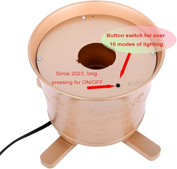 32 inch Green 5-Layer LightShow Small Fiber Optic Christmas Tabletop Tree with Gold Pot and Adaptor