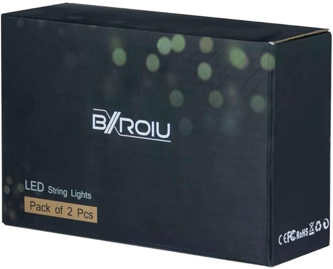 2 x Fairy Lights Battery Operated, Silver Wire Chains 8 Mode 5M 50 LEDs Timer String Lights with Remote Control for Bedroom Christmas Party Wedding Decoration (Multicolor)