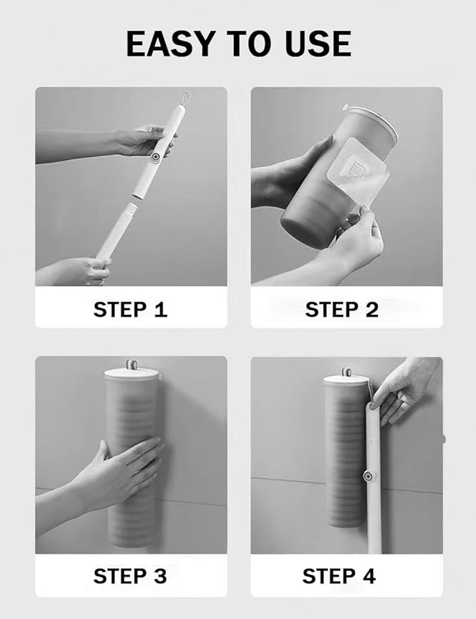 Disposable Toilet Brush&Holder with 18pcs Refills Pads, Toilet Cleaning Kit System,Toilet Bowl Cleaner Wand Holder and Set (1 Wand+1 Caddy+18 Refills)