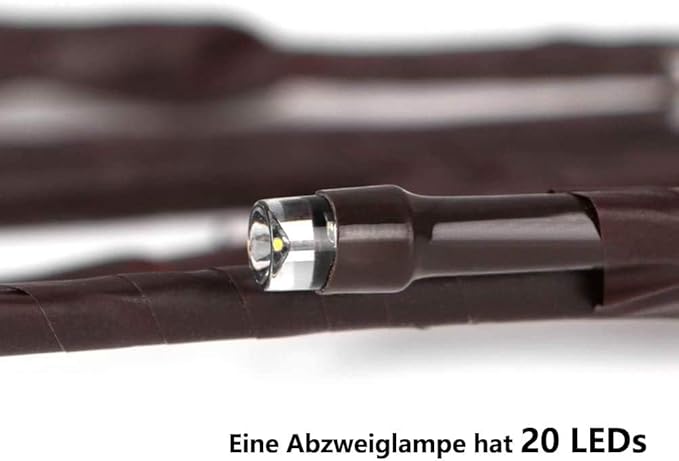 DK177 6 Pack Led Branch Light Battery Operated Lighted Branch Vase Filler Willow Tree Artificial Little Twig Power Brown 30 Inch 20 LED for Home Romantic Decoration, White