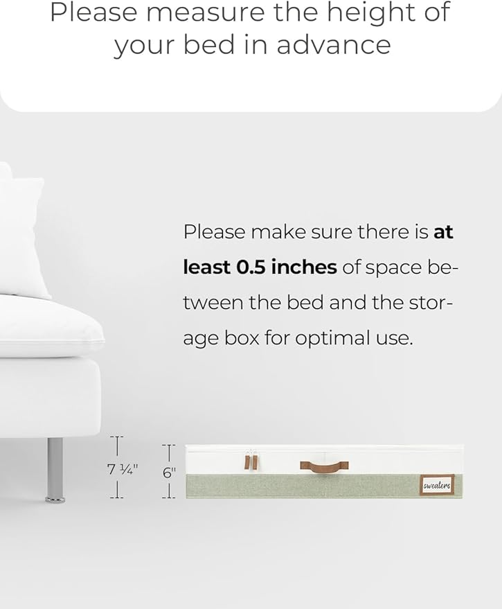 StorageWorks Large Under Bed Storage Containers with Handles and Label Holder, 2 Pack Ultra-thick Fabric Underbed Bins, Closet Organizer for Clothes, Blankets, Sweater