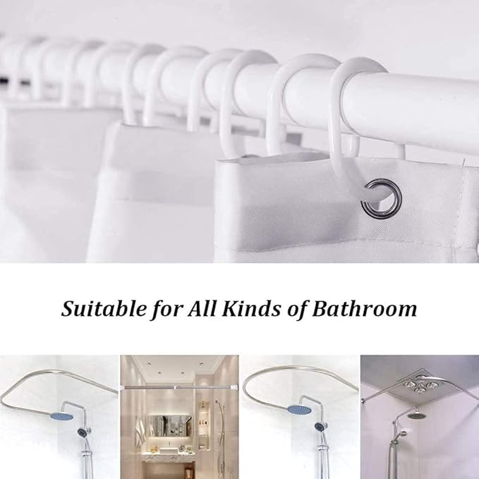NEWSUYAA Halloween Decorations Shower Curtain Set with Non-Slip Rugs and Bath Mats,Black Skull Skeleton Bathtub Curtains with 12 Hooks,All Saints'Day (Nov 1st) Bathroom Decor