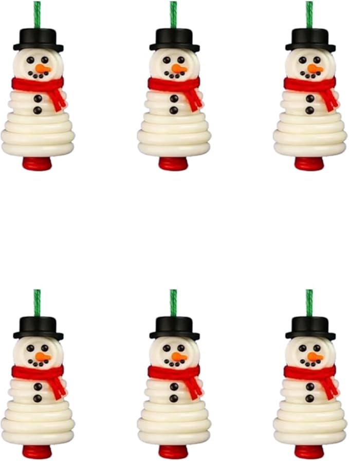 DIY Christmas Button Ornament Making Set - Snowman/Santa/Angel, Fun Holiday Craft Kit for All Ages, Ideal Xmas Tree Hanging Decor & Festive Gifts (6pcs-A)