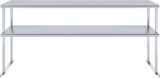 AmGood Double OverShelf Stainless Steel NSF - Many (72" Long x 14" Deep)