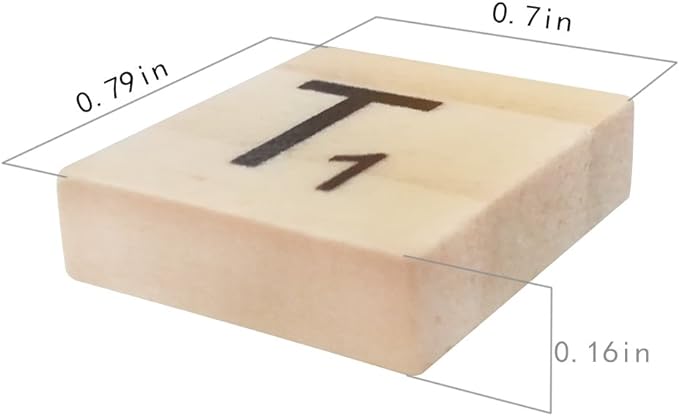 500 Wood Letter Tiles,Scrabble Letters for Crafts - DIY Wood Gift Decoration - Making Alphabet Coasters and Scrabble Crossword Game