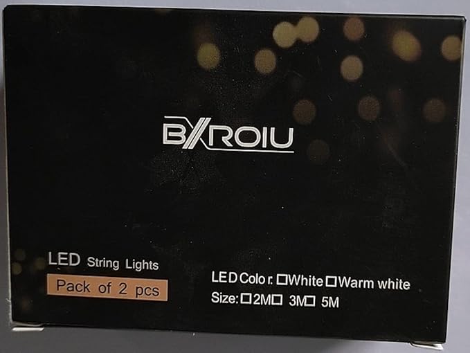 2 x 50LEDs Fairy Lights Battery Operated, Silver Wire 2 Mode Chains String Lights for Bedroom Christmas Party Decoration (Warm White, 16.4)