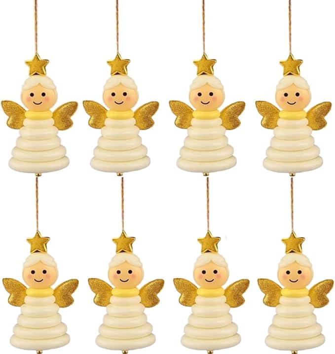 DIY Christmas Button Ornament Making Set - Snowman/Santa/Angel, Fun Holiday Craft Kit for All Ages, Ideal Xmas Tree Hanging Decor & Festive Gifts (D 8)