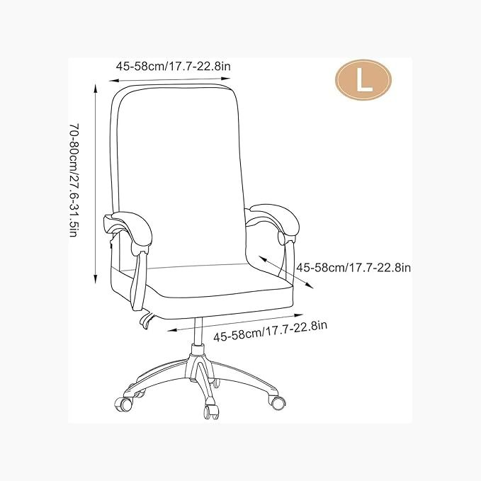 Halloween Office Chair CoversHorror Bloody Handprints Footprints on White Horror Theme Print Stretchable Slipcover for Modern Simplism Style High Back Boss Chair(No Chair) (Halloween06, L)…