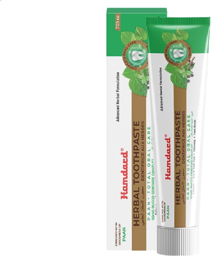 Hamdard Miswak Herbal & Paan Total Oral Care Toothpaste – 200g Each | Herbal Ayurvedic Toothpaste with Paan Flavor | Fluoride-Free | Gum Care, Fresh Breath & Natural Oral Hygiene