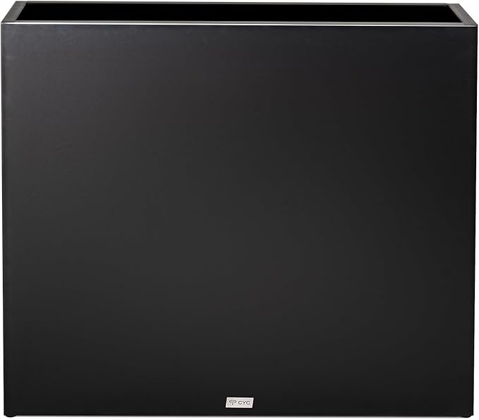 Metal Large Rectangular Planter Box Outdoor 30" H x 34" W x 10" D,Tall Flower Pot with Quick Installation,Long Black Planters for Outdoor Plants with Drainage Holes for Plants,Patio,Garden