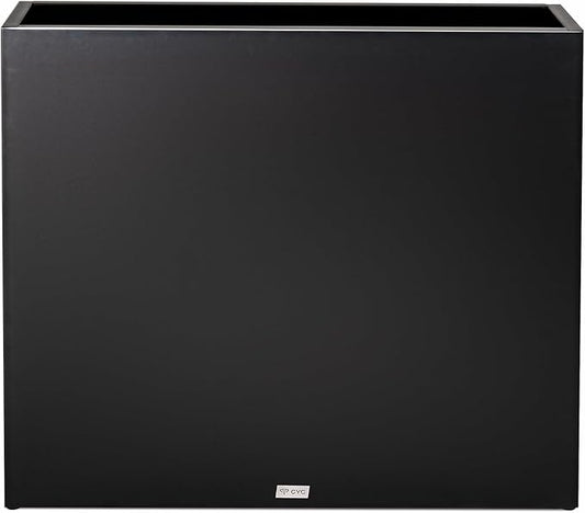 Metal Large Rectangular Planter Box Outdoor 30" H x 34" W x 10" D,Tall Flower Pot with Quick Installation,Long Black Planters for Outdoor Plants with Drainage Holes for Plants,Patio,Garden