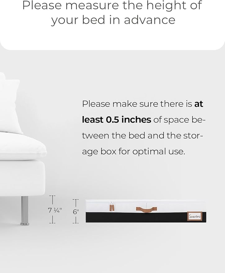 StorageWorks Large Under Bed Storage Containers with Handles and Label Holder, 2 Pack Ultra-thick Fabric Underbed Bins, Closet Organizer for Clothes, Blankets, Sweater