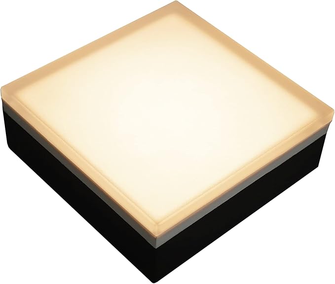 LUMENGY Paver Light 6×6 Inch (5.9 inch X 5.9 inch), Warm White Glare-Free Illumination for Driveways, Pathways, Pool Deck & Patios,12V AC/DC, Waterproof & Drive-Over Rated