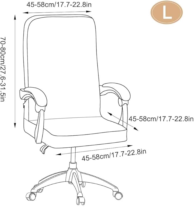 Halloween Office Chair CoversHorror Bloody Handprints Footprints on White Horror Theme Print Stretchable Slipcover for Modern Simplism Style High Back Boss Chair(No Chair) (Halloween03, L)…