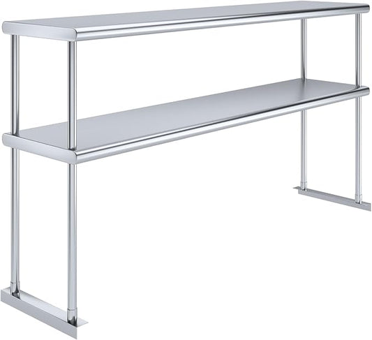 AmGood Double OverShelf Stainless Steel NSF - Many (60" Long x 14" Deep)