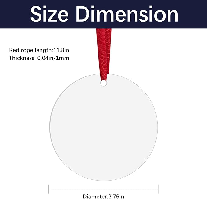 54 pcs Metal Sublimation Ornament Blanks,Sublimation Christmas Ornament Blanks for Christmas Tree Decor Ornaments,Double Sided Sublimation Ornaments Round Sublimation Blanks