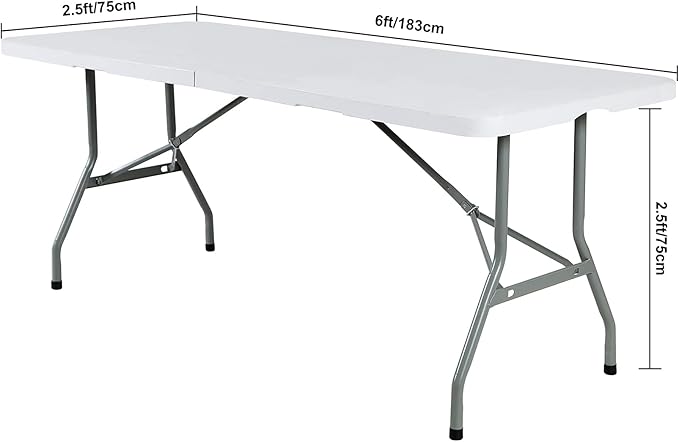 2-Count Spandex Waterproof Tablecloths, 6FT, Blue Mist (Stretchable, Stain Resistant), All-Season, 2 Pack, Wedding, Party, Banquet, Events Table Covers