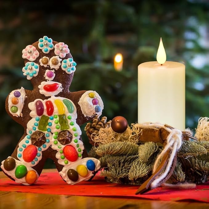 Flameless Battery Operated LED Candles 3D Wick with10 Key Button Remote Control 24-Hour Timer Set of 9 Electric Flickering Pillar Real Wax ApplyTo Party, Wedding,Dinner， Home Decoration