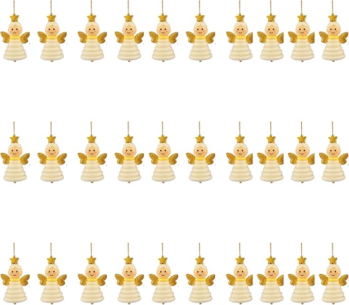 DIY Christmas Button Ornament Making Set - Snowman/Santa/Angel, Fun Holiday Craft Kit for All Ages, Ideal Xmas Tree Hanging Decor & Festive Gifts (30 pcs-B)