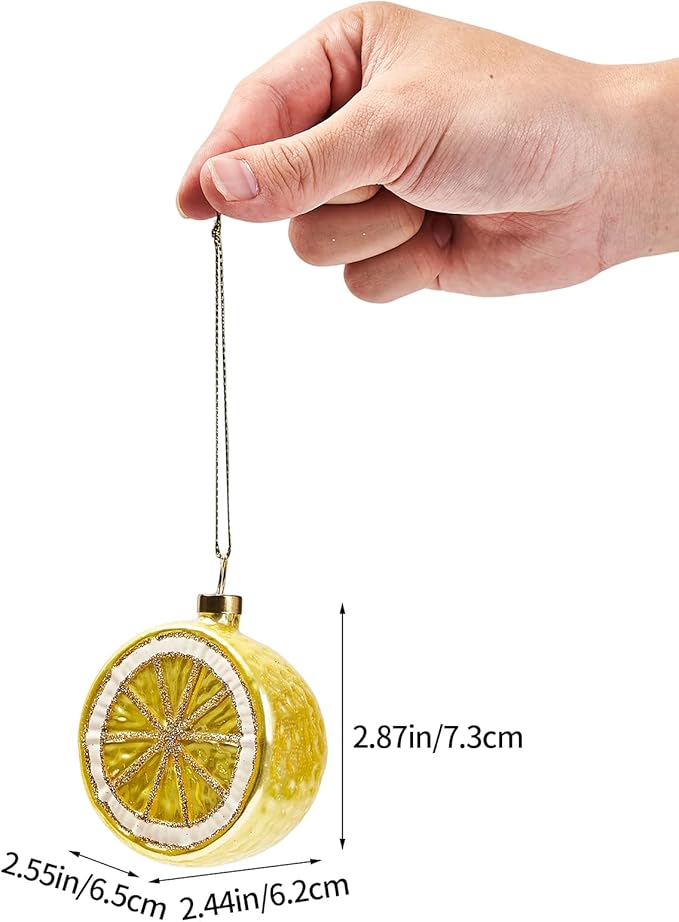 Hanging Christmas Ornaments, 2025 Glass Blown Christmas Tree Ornaments, Christmas Tree Decorations, Funny Gifts & Home Decor, Lemon