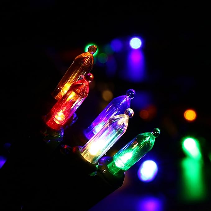 Brizled Multicolor Christmas Lights, 33ft 100 LED Christmas Lights, 120V UL Certified Connectable Xmas Tree Light Colored Mini Light for Indoor Outdoor Xmas Party Home Patio Garden and Holiday Decor