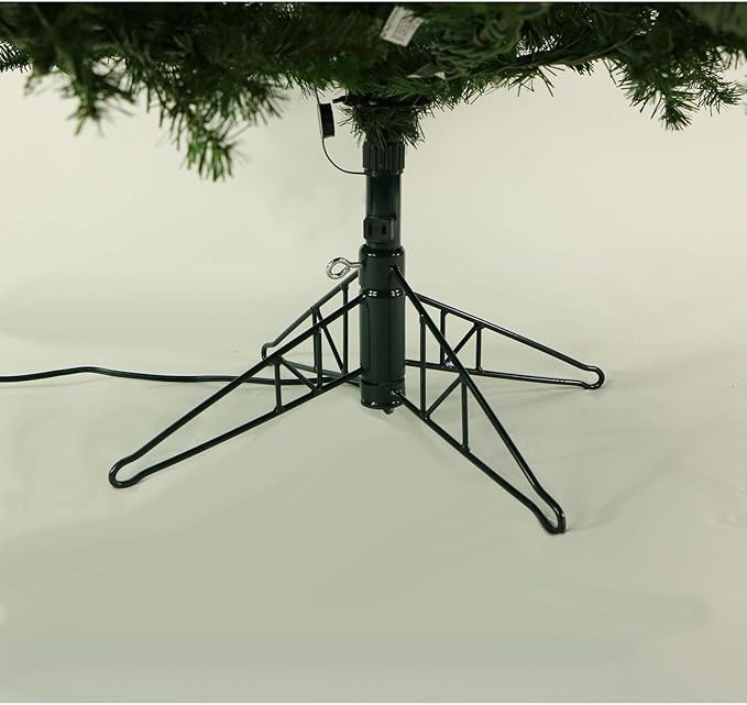 Fraser Hill Farm 7.5-Ft. Foxtail Pine Artificial Christmas Tree with White Incandescent Smart Lights and Stand, Prelit Foldable Fake Tree with Realistic Foliage for Home Decoration