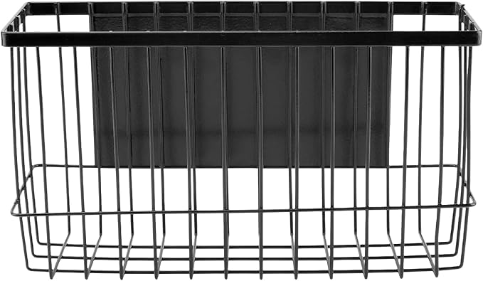 Magnetic Storage Basket Organizer for Fridge & Kitchen, 11lb Capacity Essentials Holder, No Tools Needed, Adjustable & Removable Spice Rack for Plastic Wrap, Foil, & More