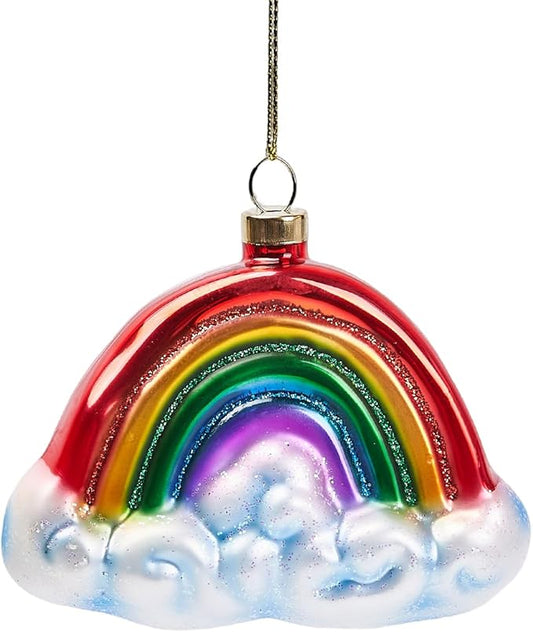 Hanging Christmas Ornaments, 2025 Glass Blown Christmas Tree Ornaments, Christmas Tree Decorations, Funny Gifts & Home Decor, Rainbow