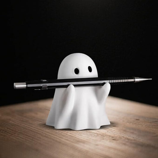 Halloween Ghost Figurine - Spooky Resin Pen Holder Statue, Cute Decor for Halloween Decorations Indoor, Funny Porch and Indoor Spooky Home Decor Gifts