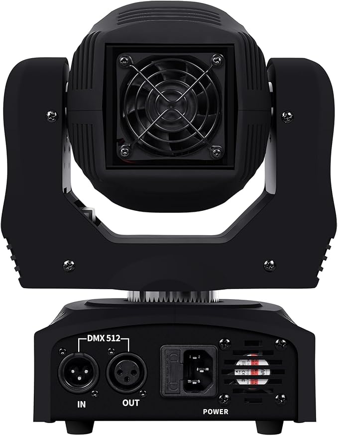 DJCLUB Stage Lights LED Mini Moving Head DJ Light Lyre Projection 60W DJ Spot Lights with 7 Colors 8 Gobos Spotlight DMX 512 with Sound Activated for Disco Home Party Wedding Nightclub