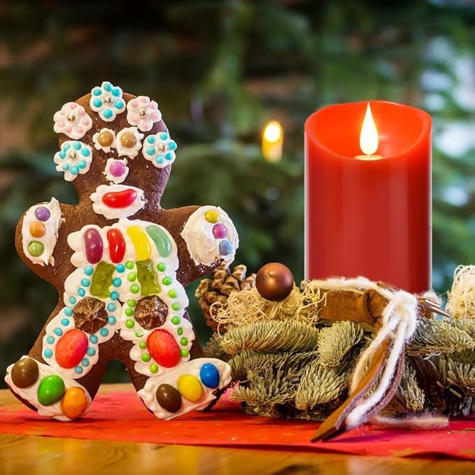 Flameless Battery Operated LED Candles 3D Wick with10key Button Remote Control 24-Hour Timer Set of 2 Electric Flickering Pillar Real Wax，Wedding, Party, Home Decoration