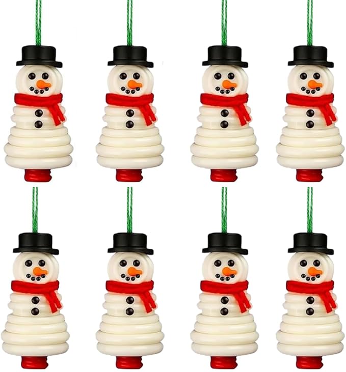 DIY Christmas Button Ornament Making Set - Snowman/Santa/Angel, Fun Holiday Craft Kit for All Ages, Ideal Xmas Tree Hanging Decor & Festive Gifts (B 8)