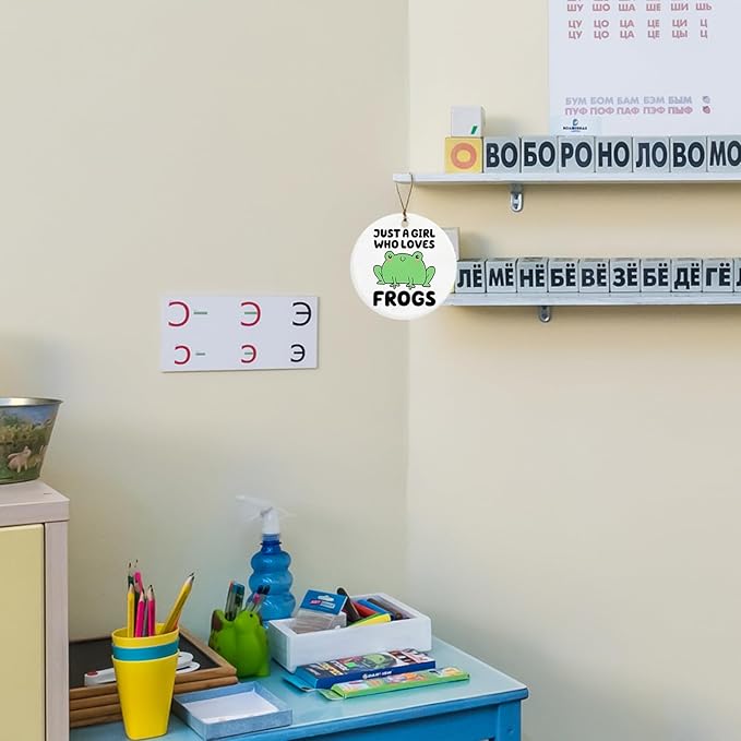 Frog Ornament, Ceramic Christmas Xmas Keepsake Decoration for Frog Lovers