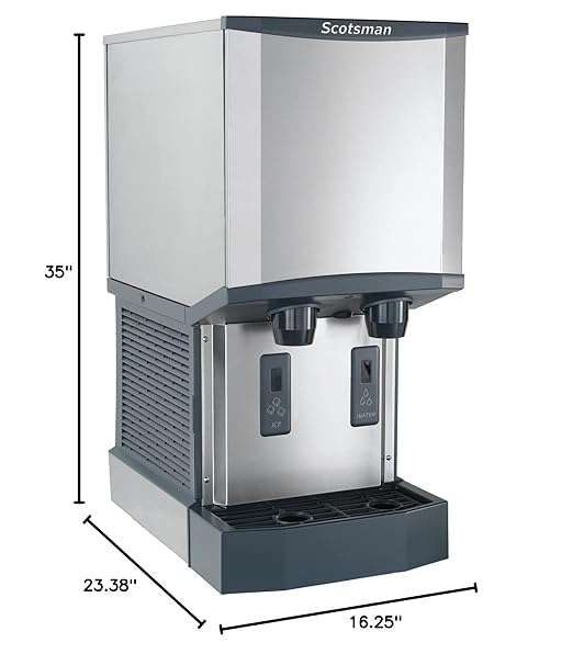 Scotsman Commercial Nugget ice Maker, Ice and Water Dispenser with Storage (HID312A-1) 260 pounds per Day
