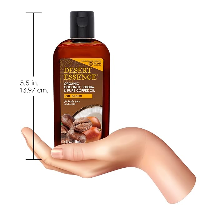 Desert Essence Organic Coconut, Jojoba, and Coffee Oil Blend