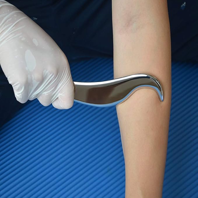 Gua sha Tool gua sha Stainless Steel iastm Tool Gussha Massage Tool Muscle Scraping Tool for Soft Tissue Therapy and Reduce Arms,Back, Legs, Neck Muscle Pain(DN)………