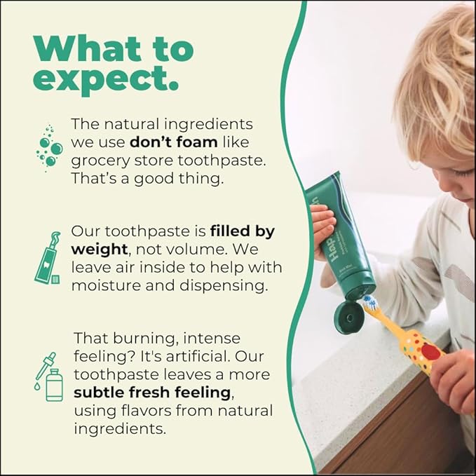 Happy Tooth Hydroxyapatite Toothpaste, Fluoride Free, Natural Whitening for Kids, Toddlers and Adults, SLS Free, Enamel Safe, Dentist Formulated with Clean Ingredients, Sweet Orange Flavor, 3.4oz