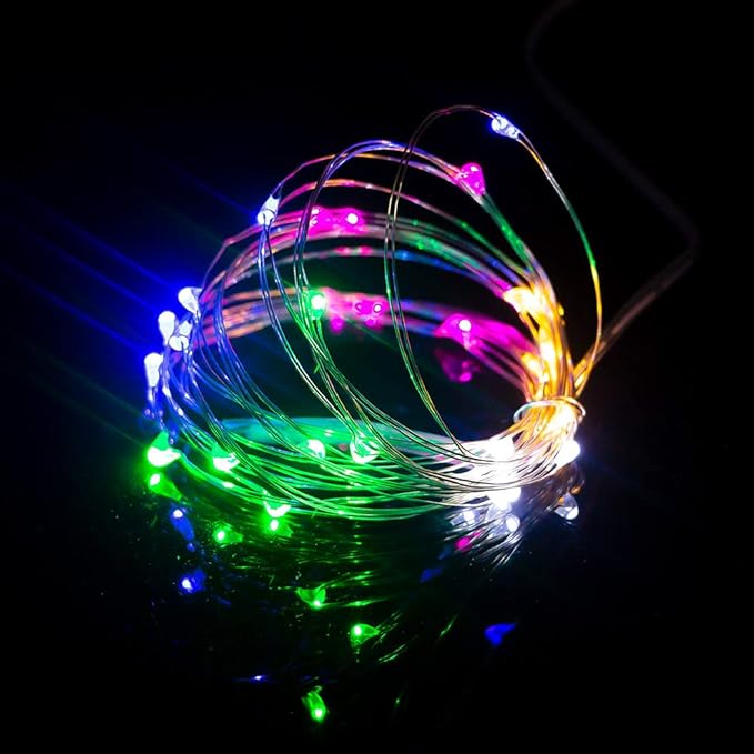 XINKAITE Led String Lights Waterproof 32.8ft led Fairy Lights Battery Operated for Wedding, Home, Garden, Party, Christmas Decoration, Multicolor