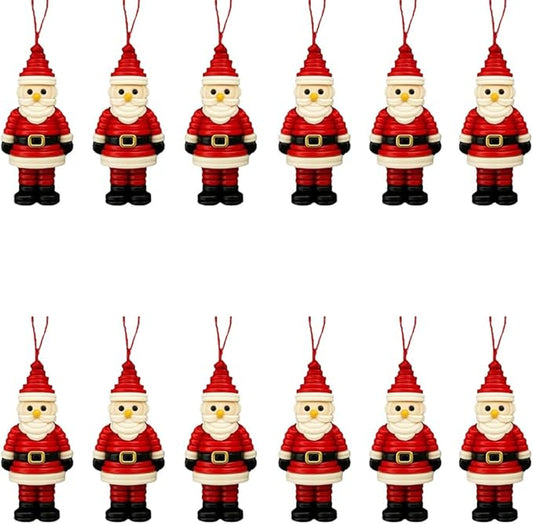 DIY Christmas Button Ornament Making Set - Snowman/Santa/Angel, Fun Holiday Craft Kit for All Ages, Ideal Xmas Tree Hanging Decor & Festive Gifts (A 12)