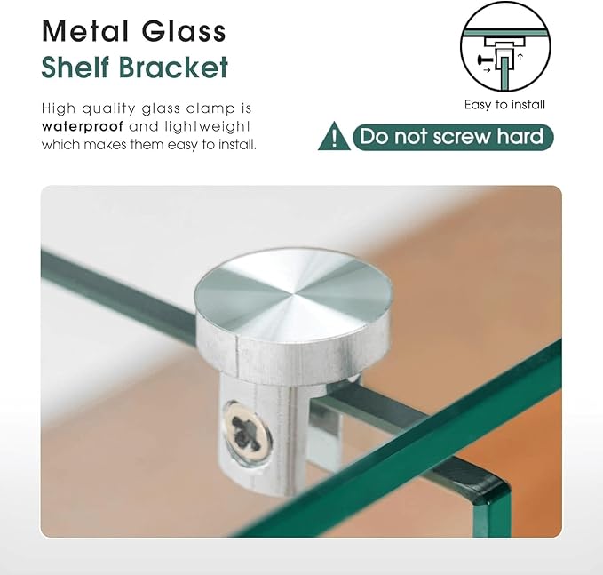 ivinta Glass Console Table with Storage, 31.5'' Modern Narrow Entryway Table for Small Space with Natural Wood Shelves for Living Room, Hallway, Foyer, Bedroom 5103 (Natural)