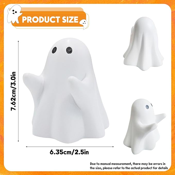 Halloween Ghost Figurine - Spooky Resin Pen Holder Statue, Cute Decor for Halloween Decorations Indoor, Funny Porch and Indoor Spooky Home Decor Gifts