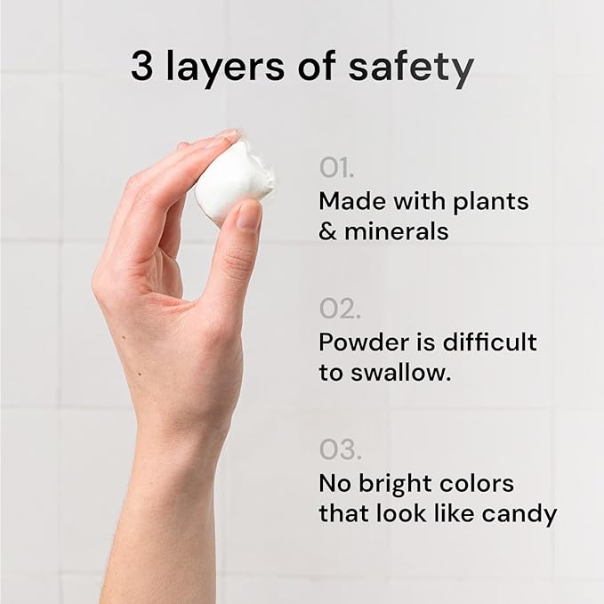 Grab Green 3-in-1 Laundry Detergent Pods, 132 Count, Fragrance Free, Plant and Mineral Based, Superior Cleaning Power, Stain Remover, Brightens Clothes