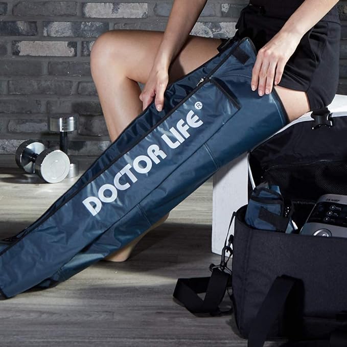 DOCTOR LIFE LX9max Full Body (A) - Sequential Air Compression Recovery System : Device + Legs (2XL) + Arm + Waist + Bag (FSA-HSA Approved)