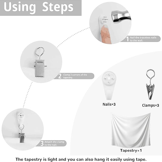 Dinosaur UV Tapestry, Dino Wall Art for Boys Room (80x60in)