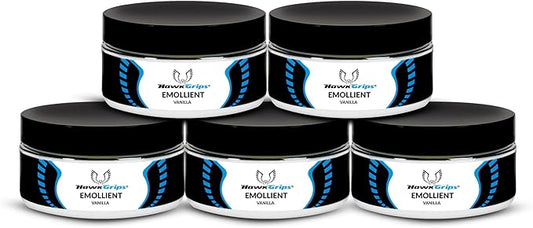 8oz Massage Emollient 5ct, Vanilla Scent, Shea Butter, Oil Based, Vegan, Soft Tissue Mobilization and Lubrication for Manual and Assisted Massage Therapy Techniques, Cream Alternative