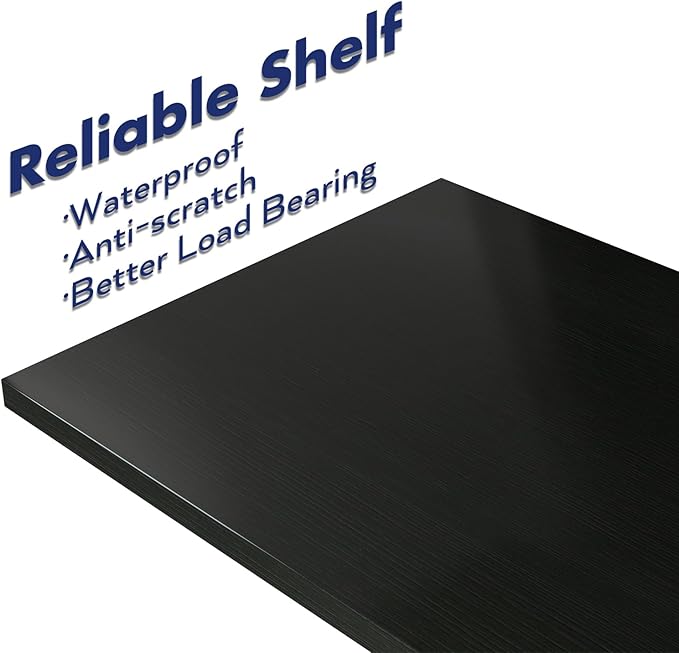 NUMENN Narrow Bookshelf, 6 Tier Bookshelves, Home Office Bookcase Shelf Storage Organizer, Free Standing Storage Shelving Unit for Bedroom, Living Room and Home Office, Black