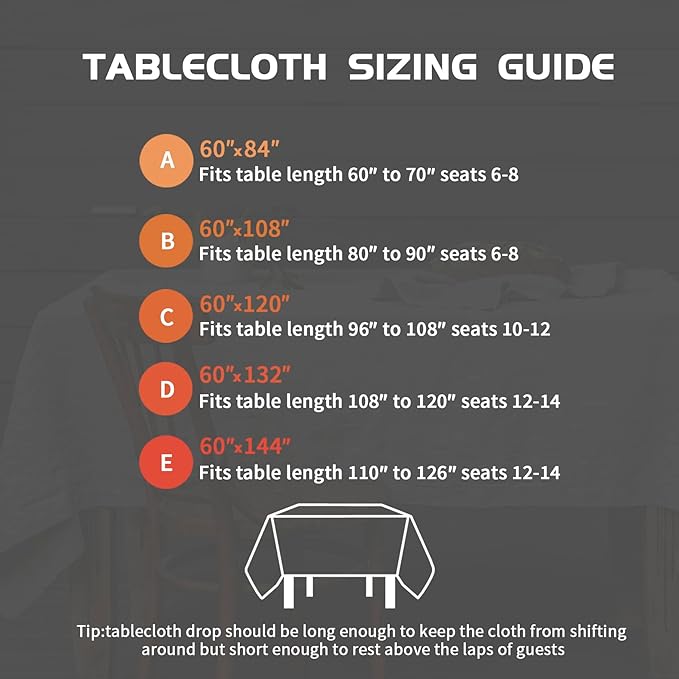 EVERLY 100% Pure Linen Rectangle Tablecloths 60x108Inches for Dining,Buffet Parties,Picnic,Events,Weddings and Restaurants,Decorative Halloween,Thanksgiving Machine Washable Tablecloths-Blue