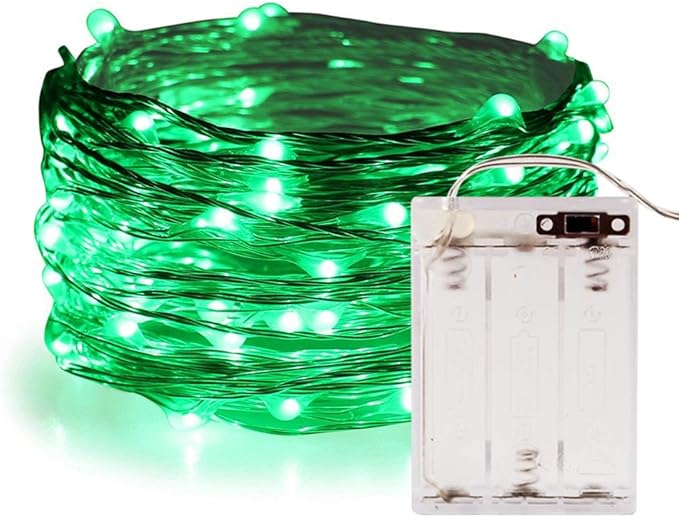 ANJAYLIA Green Fairy Lights, 10Ft/3M 30leds Bright Light St. Patrick's Day Decorations Lights