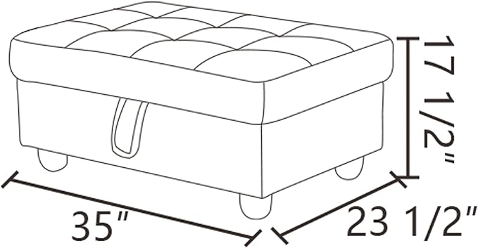 Ottoman Rectangular Storage Ottoman Bench, Flannel Footrest Stool Footstool with Lid for Living Room, Bedroom, Entryway, Blue, 34"x22.8"x17.5"